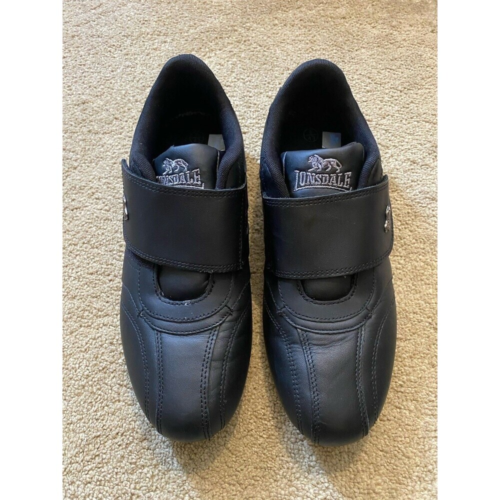 Lonsdale Men's Balham Trainers Black Leather Upper Men’s Size 9